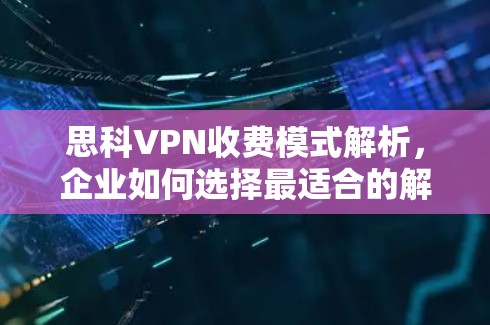 思科VPN收费模式解析，企业如何选择最适合的解决方案？